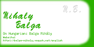 mihaly balga business card
